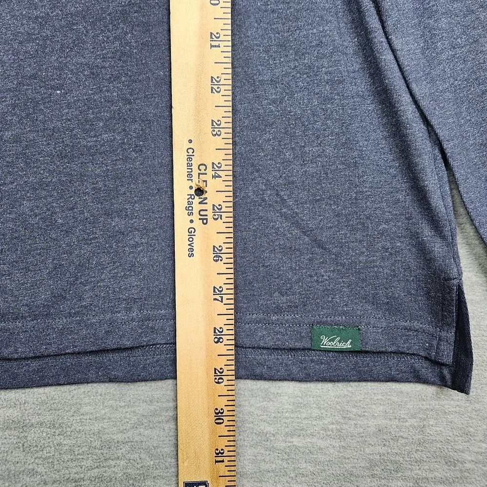 Woolrich The Green Label Collection Men's Blue Long Sleeve Crew Neck Tee Sz S